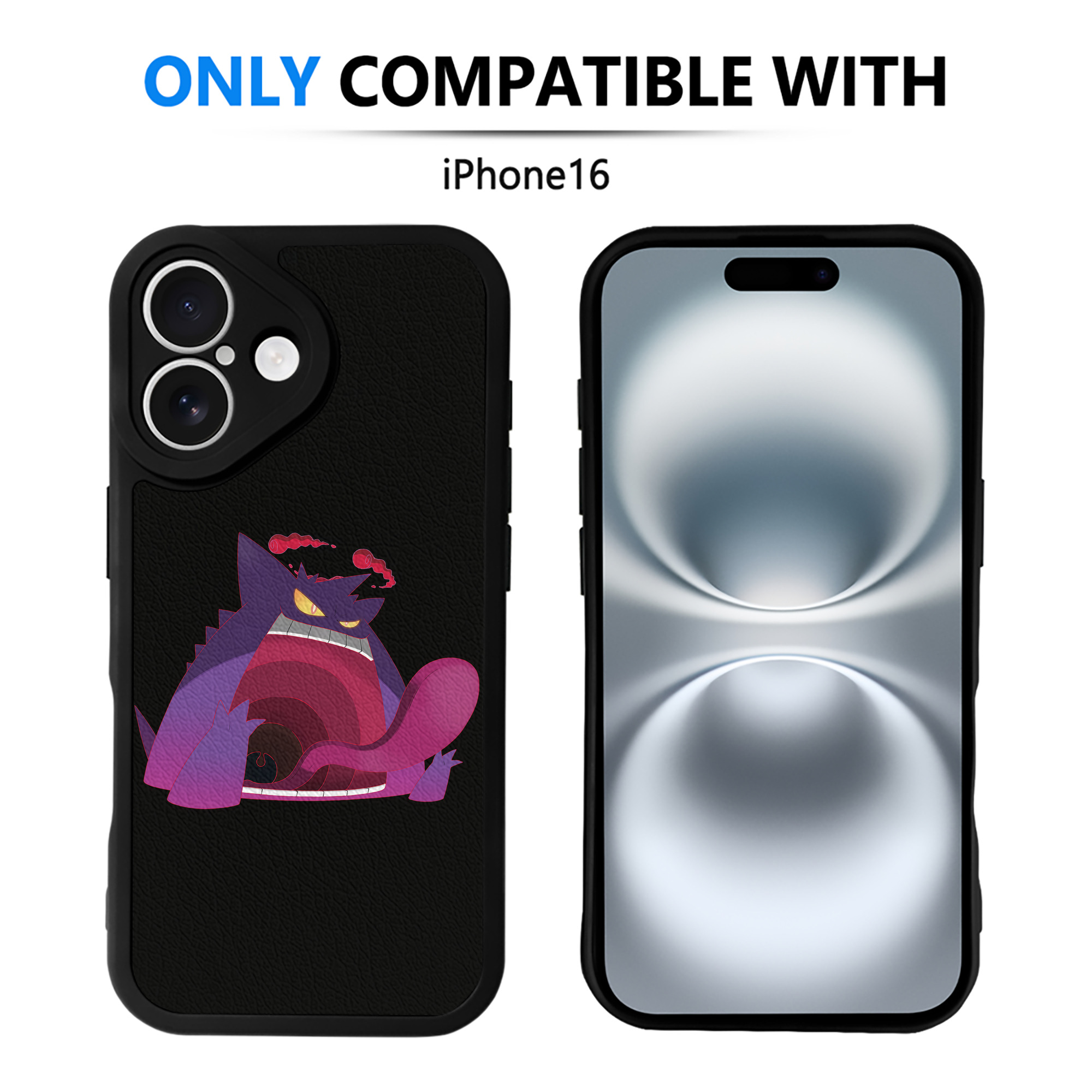 （画像用） ポケットモンスター Pokémon 【iPhone 16シリーズ対応】シリコンスマホケース（レザー調） 材質：シリコン